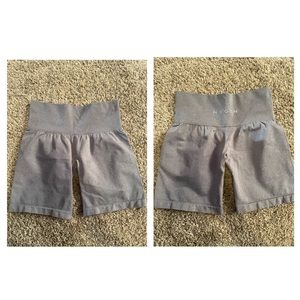 Gray NVGTN small shorts.